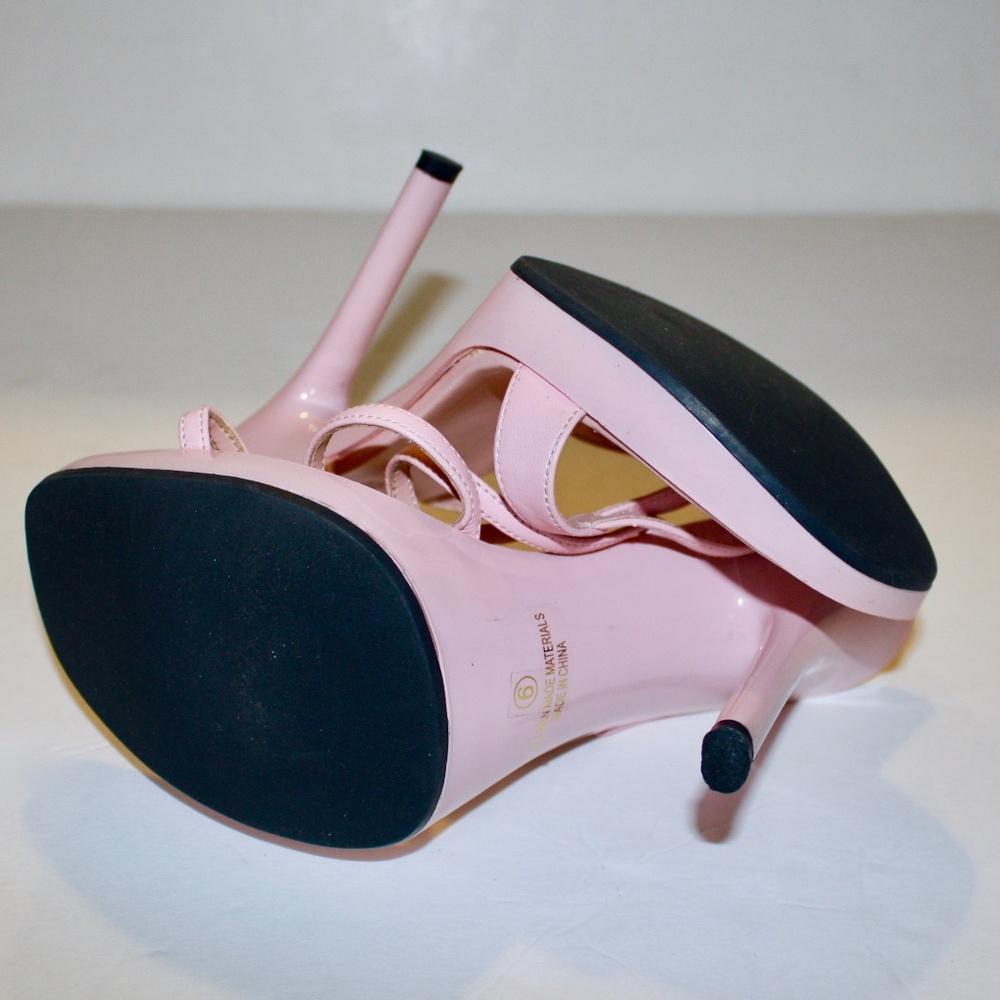 Frederick's Pink Strap Square Toe Backless Sandals - image 7